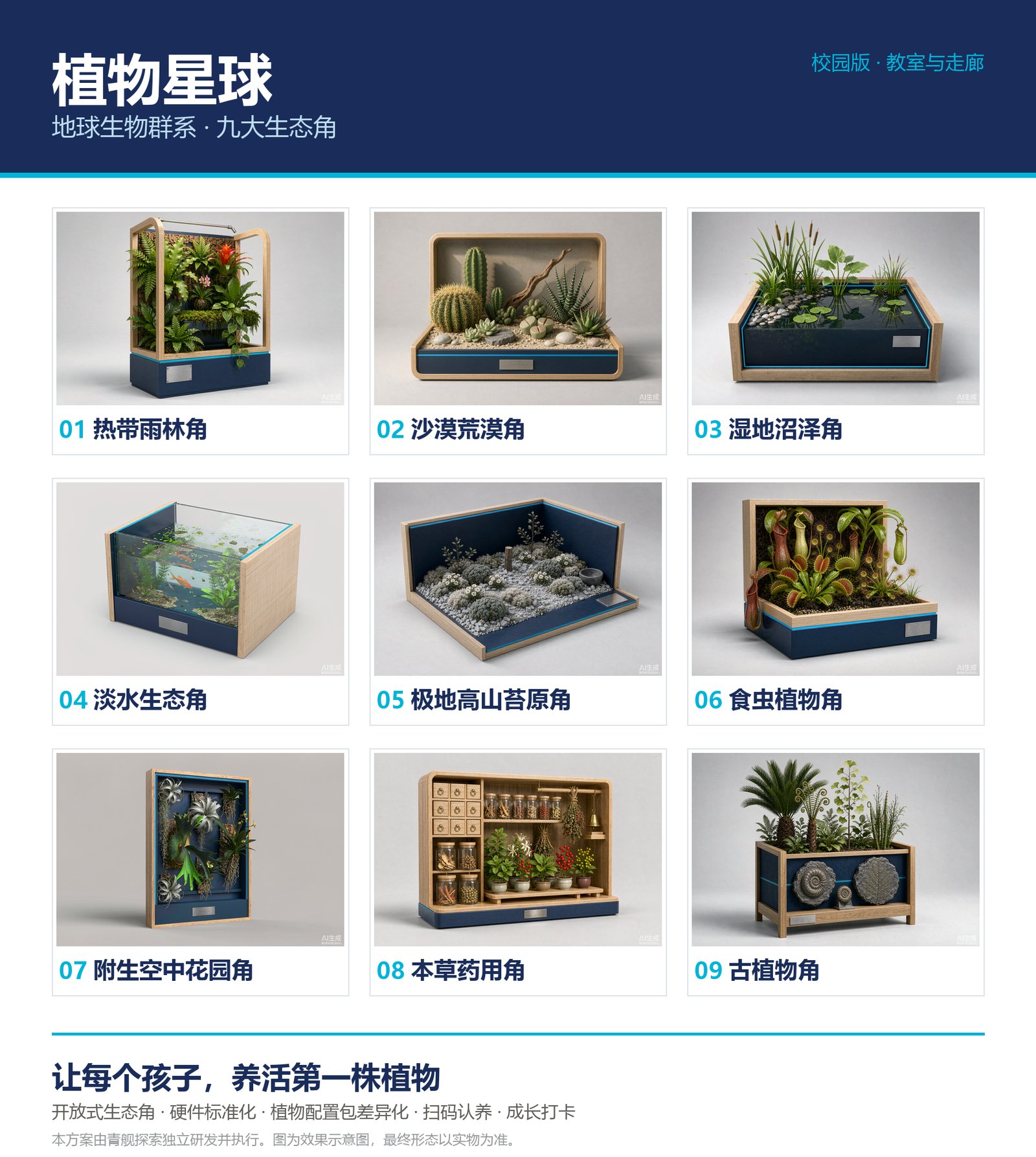 植物星球 地球生物群系 九大生态角 校园版总览